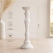 CANDELABRO IN LEGNO BIANCO DIMENSIONI 43 CM