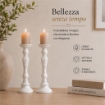 CANDELABRO IN LEGNO BIANCO DIMENSIONI 43 CM