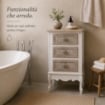 CHARM CASSETTIERA A 3 CASSETTI 40 X 30 X H 70CM COLORE BIANCO E CREMA