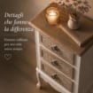 CHARM CASSETTIERA A 3 CASSETTI 40 X 30 X H 70CM COLORE BIANCO E CREMA