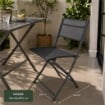 SEDIA PIEGHEVOLE DESIGN CON STRUTTURA IN ACCIAIO IN COLORAZIONE GRIGIA 50X46X80 CM 