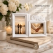 PORTAFOTO LOVE A 2 POSTI COLORE BIANCO - DIMENSIONI 37X22X3CM