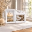 PORTAFOTO LOVE A 2 POSTI COLORE BIANCO - DIMENSIONI 37X22X3CM