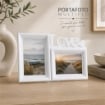 PORTAFOTO LOVE A 2 POSTI COLORE BIANCO - DIMENSIONI 37X22X3CM