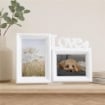 PORTAFOTO LOVE A 2 POSTI COLORE BIANCO - DIMENSIONI 37X22X3CM