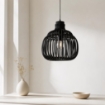 LAMPADARIO A CADUTA IN STILE MODERNO 30X80 CM  COLORE NERO