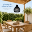 LAMPADARIO A CADUTA IN STILE MODERNO 30X80 CM  COLORE NERO