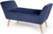 PANCA IN VELLUTO CON GAMBE LEGNO 117 X 40 X 60 CM IN COLORE BLU