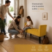 PANCA IN VELLUTO CON GAMBE NERE 110 X 40 X 60 CM IN COLORE GIALLO ORO