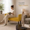 PANCA IN VELLUTO CON GAMBE NERE 110 X 40 X 60 CM IN COLORE GIALLO ORO