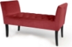 PANCA IN VELLUTO CON GAMBE NERE 110 X 40 X 60 CM IN COLORE BORDEAUX
