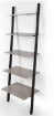 SCAFFALE DA PARETE INCLINATO CON 5 RIPIANI 64X48.5XH180 CM IN COLORE NERO