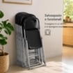 MAURY'S SET 2 SEDIE PIEGHEVOLI IN POLIPROPILENE COLORE NERO - 83X48X41 CM