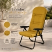 MAURY'S SEDIA RELAX FIRENZE CON POGGIATESTA 5 POSIZIONI COLORE OCRA 107X60X118