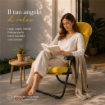 MAURY'S SEDIA RELAX FIRENZE CON POGGIATESTA 5 POSIZIONI COLORE OCRA 107X60X118