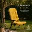 MAURY'S SEDIA RELAX FIRENZE CON POGGIATESTA 5 POSIZIONI COLORE OCRA 107X60X118
