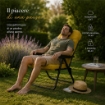 MAURY'S SEDIA RELAX FIRENZE CON POGGIATESTA 5 POSIZIONI COLORE OCRA 107X60X118