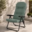 MAURY'S SEDIA FIRENZE CON POGGIATESTA 5 POSIZIONI COLORE SALVIA 107X60X118