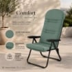 MAURY'S SEDIA FIRENZE CON POGGIATESTA 5 POSIZIONI COLORE SALVIA 107X60X118