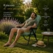 MAURY'S SEDIA FIRENZE CON POGGIATESTA 5 POSIZIONI COLORE SALVIA 107X60X118