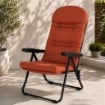 MAURY'S SEDIA RELAX FIRENZE CON POGGIATESTA 5 POSIZIONI COLORE TERRACOTTA 107X60X118