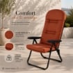 MAURY'S SEDIA RELAX FIRENZE CON POGGIATESTA 5 POSIZIONI COLORE TERRACOTTA 107X60X118