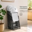 MAURY'S SET 2 SEDIE PIEGHEVOLI IN POLIPROPILENE COLORE BIANCO - 83X48X41 CM