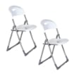 MAURY'S SET 2 SEDIE PIEGHEVOLI IN POLIPROPILENE COLORE BIANCO - 83X48X41 CM