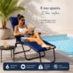 MAURY'S POLTRONA PISA NON AUTOMATICA CON 6 POSIZIONI - COLORE BLU 170X60X62 CM