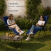 MAURY'S POLTRONA PISA NON AUTOMATICA CON 6 POSIZIONI - COLORE BLU 170X60X62 CM