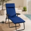 MAURY'S POLTRONA PISA NON AUTOMATICA CON 6 POSIZIONI - COLORE BLU 170X60X62 CM