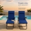 MAURY'S POLTRONA PISA NON AUTOMATICA CON 6 POSIZIONI - COLORE BLU 170X60X62 CM