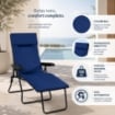MAURY'S POLTRONA PISA NON AUTOMATICA CON 6 POSIZIONI - COLORE BLU 170X60X62 CM