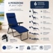 MAURY'S POLTRONA PISA NON AUTOMATICA CON 6 POSIZIONI - COLORE BLU 170X60X62 CM