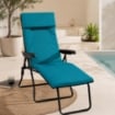 MAURY'S POLTRONA PISA NON AUTOMATICA CON 6 POSIZIONI - COLORE PETROLIO 170X60X62 CM