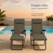 MAURY'S POLTRONA PISA NON AUTOMATICA CON 6 POSIZIONI - COLORE TORTORA 170X60X62 CM