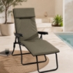 MAURY'S POLTRONA PISA NON AUTOMATICA CON 6 POSIZIONI - COLORE TORTORA 170X60X62 CM