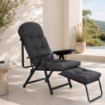 MAURY'S POLTRONA TORINO A CARRELLO CON 7 POSIZIONI - COLORE GRIGIO 178X60X63 CM