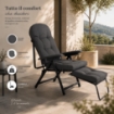 MAURY'S POLTRONA TORINO A CARRELLO CON 7 POSIZIONI - COLORE GRIGIO 178X60X63 CM