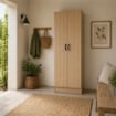 ARMADIO DA ARREDO IN LEGNO CON DUE ANTE COLORE ROVERE DIMENSIONI 60X42X180 CM ARTICOLO USATO