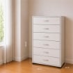 CASSETTIERA 6 CASSETTI IN LEGNO BIANCO CON PIANO D'APPOGGIO DIMENSIONI 68X40X120H CM ARTICOLO USATO