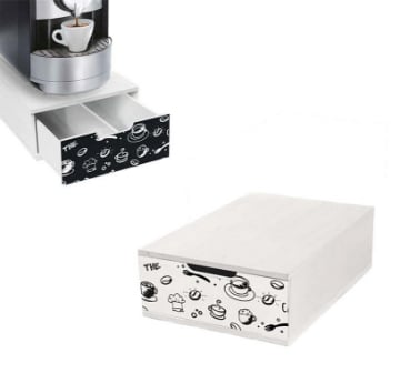 CASSETTO PER CAFFÈ PORTA CIALDE CON DIVISORIO 22X32X10CM IN COLORE ASSORTITO USATO 
