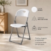 MAURY'S  SET 2 SEDIE PIEGHEVOLI IN POLIPROPILENE COLORE BIANCO - 83X48X41 CM