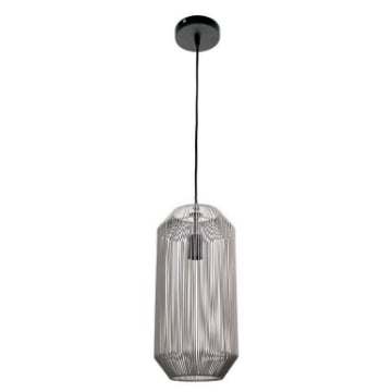 LAMPADARIO A CADUTA CON PARALUME IN VIMINI ALLUNGATO 20,5X190CM TORTORA