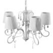 PERLA PLISSE LAMPADARIO PENDENTE A 5 LUCI DA 60 COLORE BIANCO