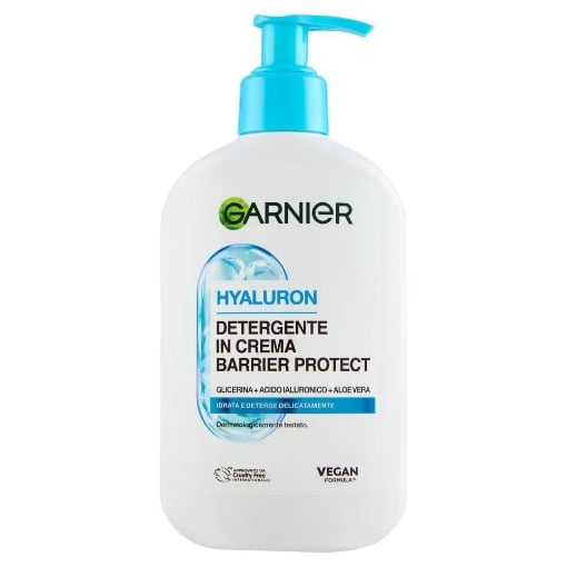 CREMA DETERGENTE GARNIER CON ACIDO IALURONICO, ALOE VERA E GLICERINA - 250ML
