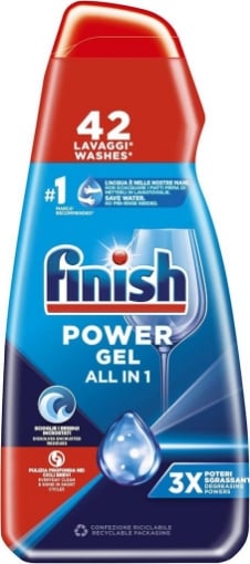 FINISH POWER GEL TUTTO IN 1 PER LAVASTOVIGLIE - 3XPOTERI SGRASSANTI 940 ML 