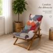CUSCINO IMBOTTITO MAURYTCHWORK PER RICAMBIO POLTRONA RELAX COMODONA IN LEGNO