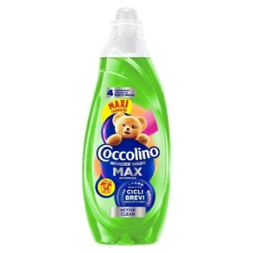 COCCOLINO DETRSIVO LAVATRICE PER BUCATO WONDER WASH MAX ACTIVE CLEAN - 54 LAVAGGI 
