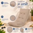 CUSCINO IMBOTTITO TINTA UNITA ECRÙ PER RICAMBIO POLTRONA RELAX COMODONA IN LEGNO